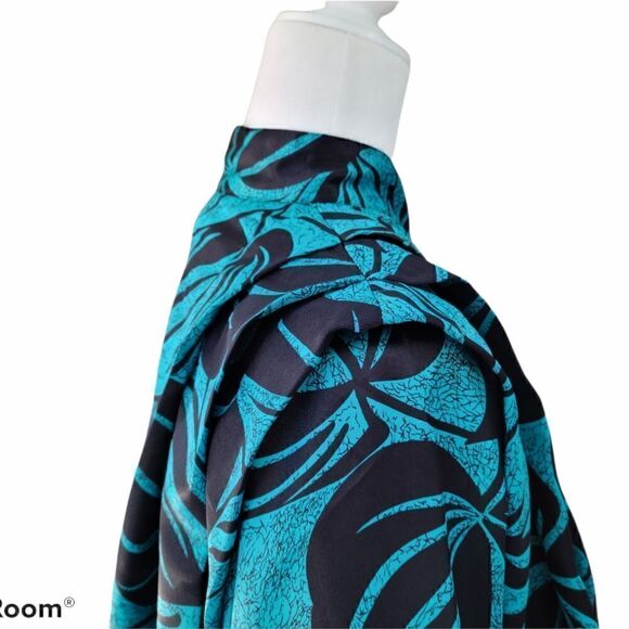 TJW by Mervyn's Vintage 80s 90s Secretary Greek Style Button Down Shirt Size 12 - Picture 9 of 16